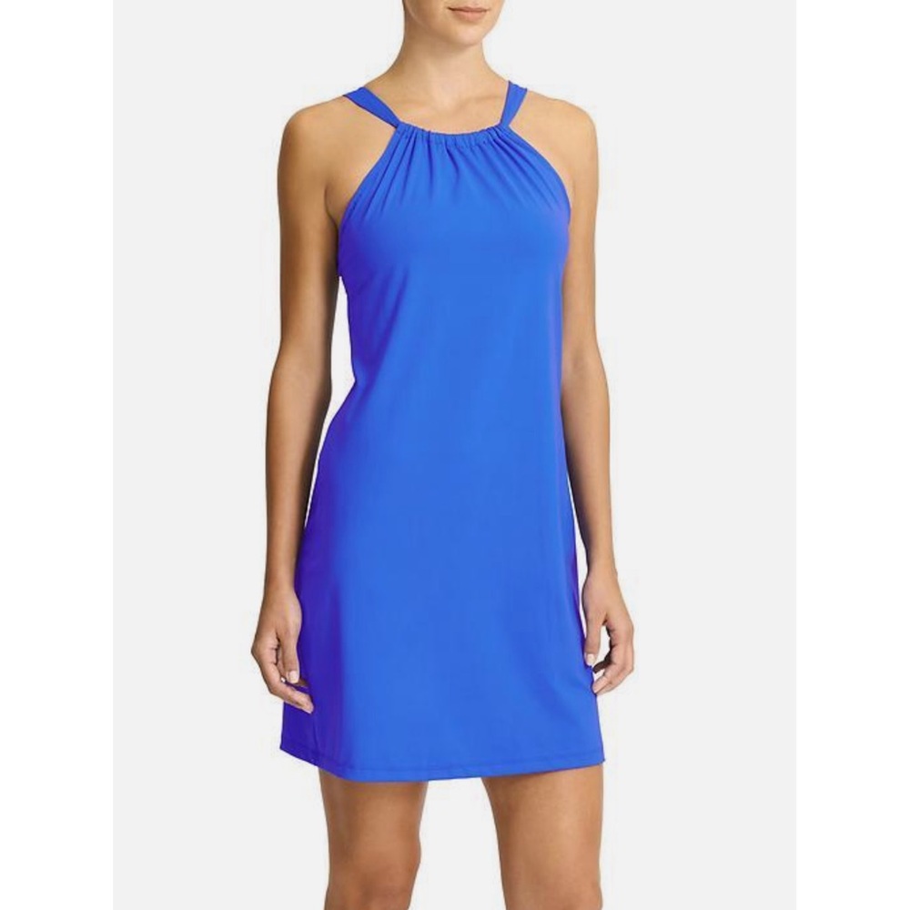 NWT Athleta Halter Kokomo Swim Dress in Caspian Blue Size Medium